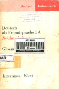 Image of Deutsch Als Fremdsprache 1A Neubearberung : Glossar Deutsch-Indonesisch