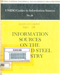 Image of Information Sources On The Iron And Steel Industry