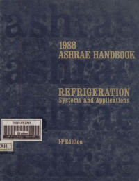 Image of 1986 Ashrae Handbook: Refrigeration System And Applications