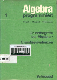 Image of Algebra programmiert 1: Grundbegriffe Der Algebra - Grundaquivalenzen