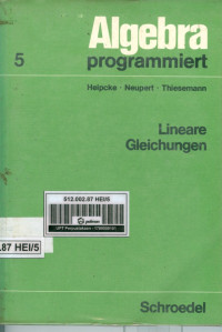 Image of Algebra programmiert 5: Lineare Gleichungen