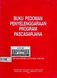 Image of Buku Pedoman Penyelenggaraan Program Pasca Sarjana