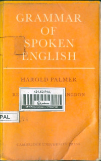 Image of Grammar of Spoken English
