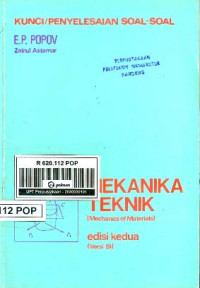 Image of Kunci/Penyelesaian Soal-Soal Mekanika Teknik  Mechanics of Materials) 2ed