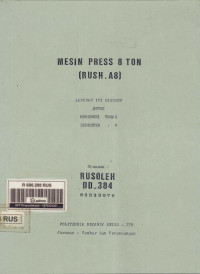 Image of Mesin Press 8 Ton ( Rush.A8 )