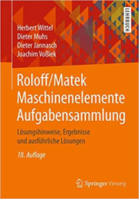 Image of Roloff/Matek Machinenelemente Aufgabensammlung