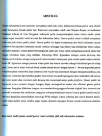 Image of Rancang Bangun Sistem Kendali Model Parkir Rotasi Vertika Berbasis RFId untuk Sistem Parkir Pintar