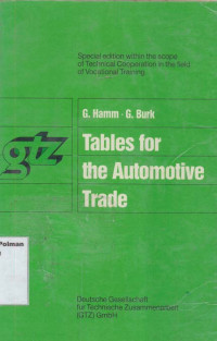 Image of Tables for The Automotive Trade