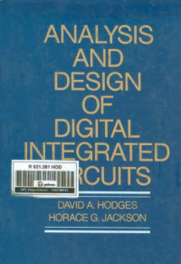 Image of Analysis And Design of Digital Integrated Circuits