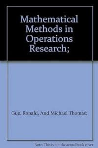Image of Mathematical Methods in Operation Research