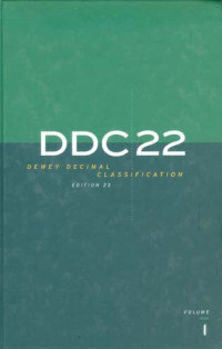 Image of Dewey Decimal Classification. DDC 22 vol 1 (Manual Tables)