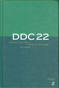 Image of Dewey Decimal Classification. DDC 22 vol 2 (Schedules 000-599)