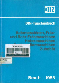 Image of DIN-Taschenbuch 122: Bohrmaschinen, Fräs-und Bohr-Fräsmaschinen Hobelmaschinen, Senkerodiermaschinen, Zubehör