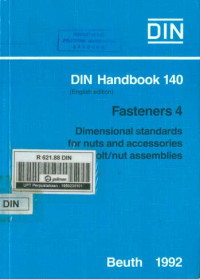 Image of DIN Handbook 140 (English edition). Fasteners 4: Dimensional Standards for Nuts And Accessories for Bolt/nut assemblies