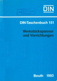 Image of DIN-Taschenbuch 151. Werkstückspanner Und Vorrichtung