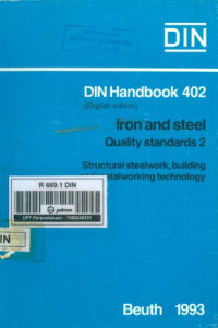 Image of DIN Handbook 402 (English edition). Iron And Steel: Quality Standards 2. Structural Steelwork, building and metalworking technology
