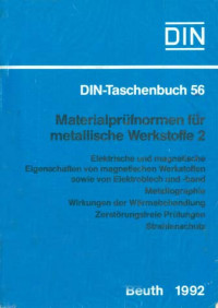 Image of DIN-Taschenbuch 56. Materialprüfnormen für Metallische Werkstoffe 2