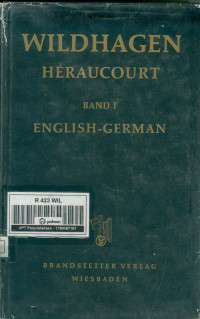 Image of English-German and German-English Dictionary in Two Volume.  Volume I (English-German)