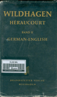 Image of English-German and German-English Dictionary in Two Volume.  Volume II (German-English)