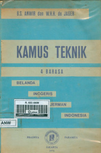 Image of Kamus Teknik 4 Bahasa: Belanda-Inggeris-Jerman-Indonesia