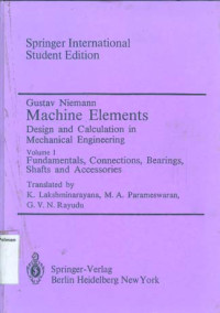 Image of Machine Elements. Design and Calculation in Mechanical Engineering