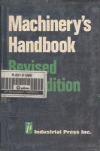 Image of Machinery's Handbook 21st ed revised