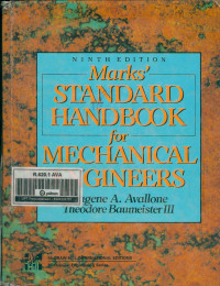 Image of Mark's Standard Handbook for Mechanical Engineers 9ed
