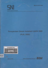 Image of Persyaratan Umum Instalasi Listrik 2000