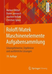 Image of Roloff/Matek Machinenelemente Aufgabensammlung