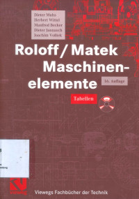 Image of Roloff/Matek Maschinenelemente Tabellen, 16.Auflage