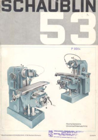Image of Machines Schaublin. Schaublin 53
