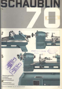 Image of Tours Schaublin. Schaublin 70