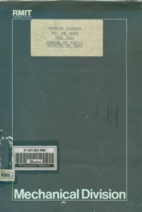 Image of Toolmaking Syllabuses. Tools And Gauges, Press Tools, Diemaking for Plastics, Diecasting and Rubber