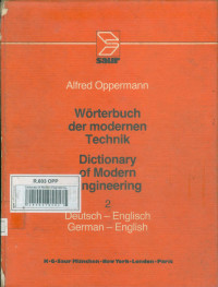 Image of Wörterbuch der Modernen Technik  Dictionary of Modern Engineering 2